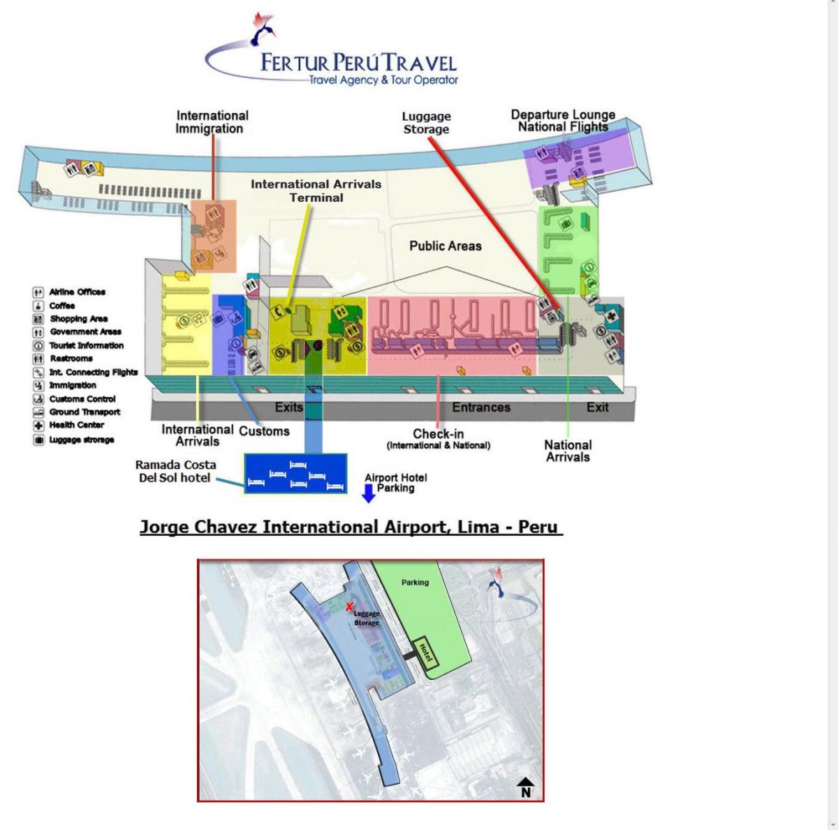 Lima aireportuko terminal mapa