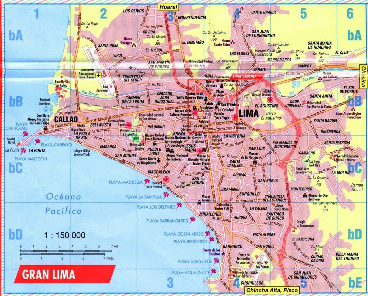 Mapa Lima erakargarri