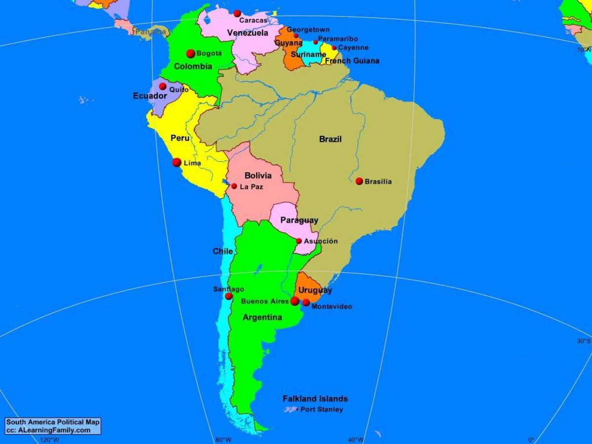 Mapa Lima hego amerikan