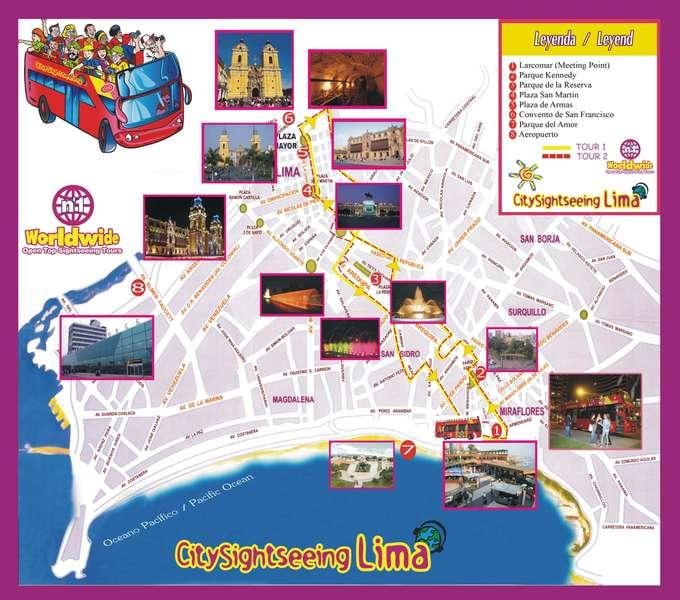 turismo mapa Lima peru