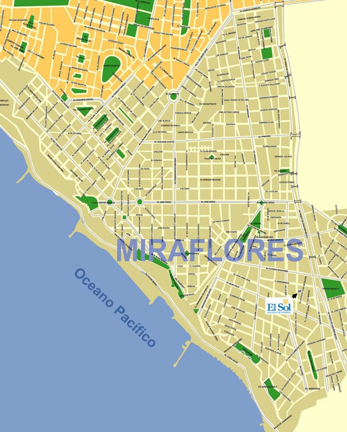 mapa miraflores Lima peru